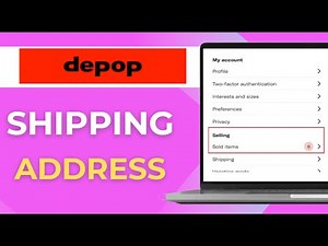 How to change shipping address on Depop