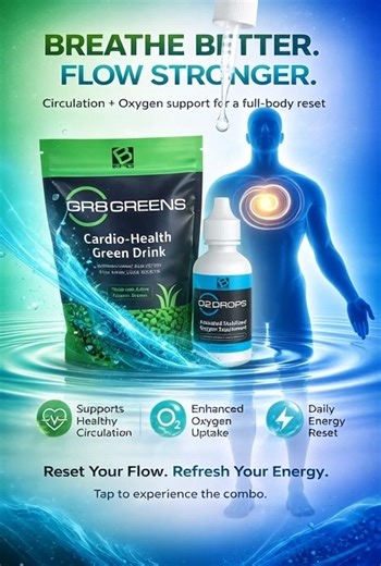 Vivian Robinson on Instagram: "Power your body with support it can feel. 💚💧 The GR8Greens + O2 Drops Combo is designed to support healthy circulation + oxygen delivery, helping your body feel refreshed, energized, and balanced — especially during busy, demanding days. 🌿 GR8Greens fuels your system with plant-based nutrients to support heart health and circulation 💧 O2 Drops help enhance oxygen utilization for better cellular function and natural energy Together, they create a simple daily ox