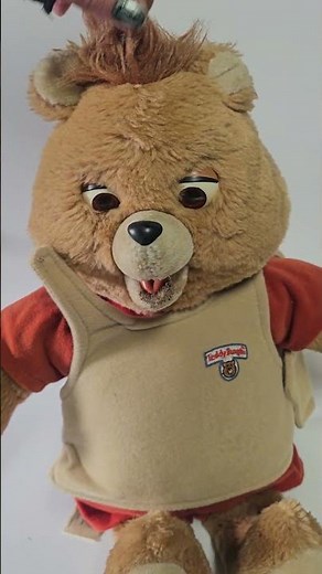 Vintage 1985 World Of Wonder Teddy Ruxpin Plush Singing Bear 16” Rare creepy 😅