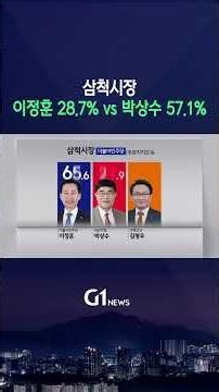 [G1뉴스] 삼척시장 "이정훈 28.7% vs 박상수 57.1%"