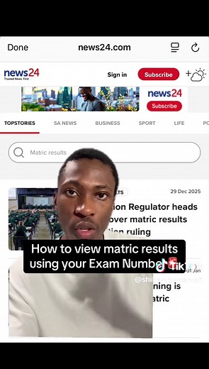 View Matric Results Online Using Exam Number