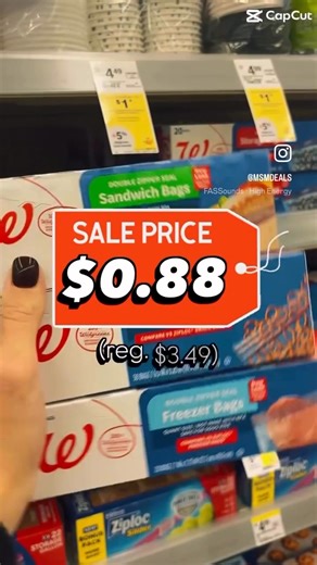 Walgreens has their Zippered Storage Bags (20-50ct) for only 88¢ this week (reg. $3.49)! Click on the link to grab this deal: https://cutt.ly/frTpcl9F Order online or in the app → choose free pickup. Follow @msmdeals for more deals & freebies! #walgreens #walgreenscouponing #drugstore #deals #save #moneysavingmom #budgetfriendly #coupon #couponcommunity | Money Saving Mom