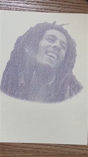 Bob Marley Drawing! #bobmarleyfans ##BobMarley #pointillism #stipplingart #stippling | Elias Zacarias