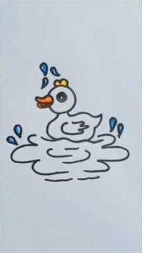 Cute Baby Duck Drawing for beginners step by step #shorts