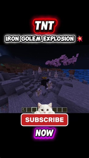 Iron golem explosion 💥💣😊👍 #minecraft #shorts #shortsfeed