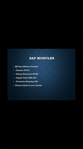 SAP Modules | Choose your module now! #fyppppppppシ #foryou #viral