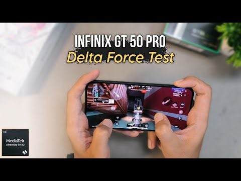 Infinix GT 50 ProMediatek Dimensity 8400 Garena Delta Force Gaming Test