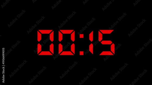 20 Second Digital countdown 20 seconds. 20 seconds countdown timer animation. Dynamic 20s Countdown Animation Engaging Timer Visuals for Events 4k video.