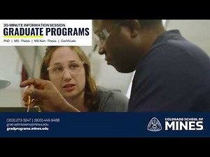 Colorado School of Mines | Graduate Information Session