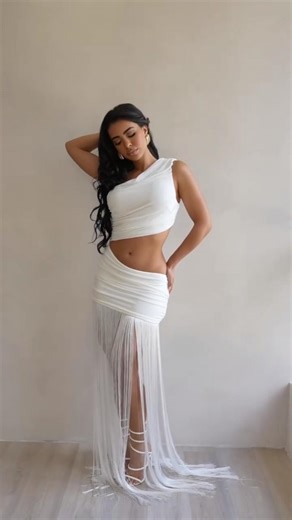 the perfect 🥀 our Island Chic Fringe Maxi Dress 🤍 #fashion #model #beauty #style #outfit #shorts