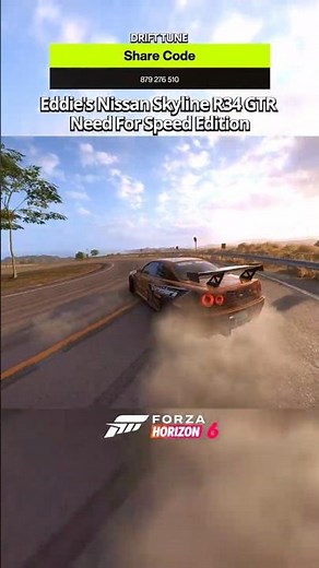 This NFS Skyline R34 Drift Setup is LEGENDARY! (Eddie's Build)🔥 #fh6 #forzahorizon6