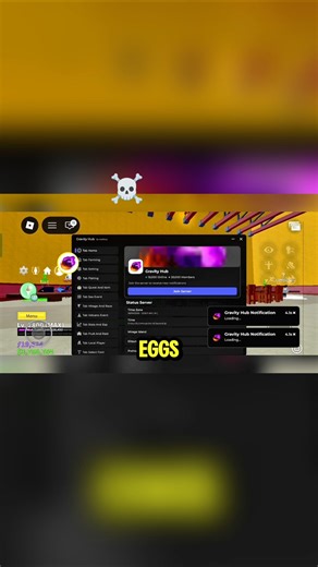 [🥚☠️] Gravity Hub Script 🔥 Auto Collect Eggs + Candy Egg Farm (NO KEY) | Blox Fruits [🎉]