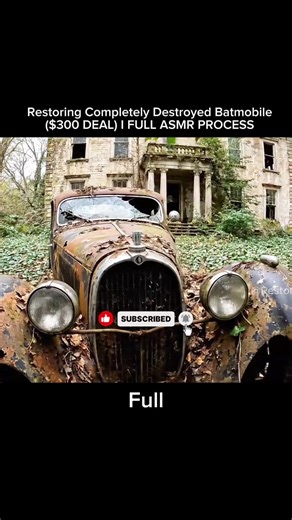 Restoring a Completely Destroyed Batmobile: ASMR Process