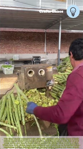 How Machines Perfectly Peel Veggies in Seconds: Polishing Lettuce Roots on the Line