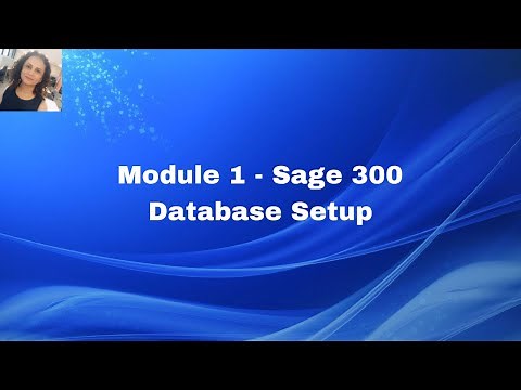 Module 1 Sage 300 -Database Setup