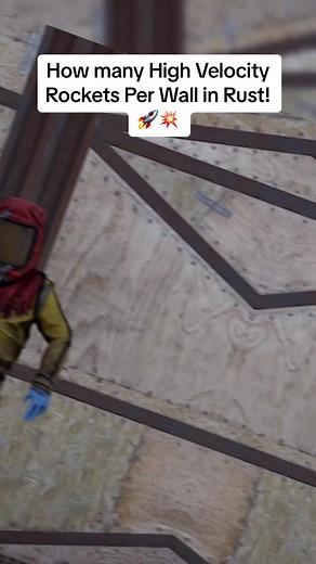 How Many High Velocity Rockets Per Wall in Rust!💥💥💥 #rust #rustgame #rustconsole #rusttok