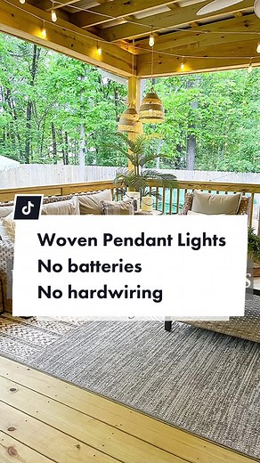 DIY Outdoor Living: Woven Pendant Lights Tutorial