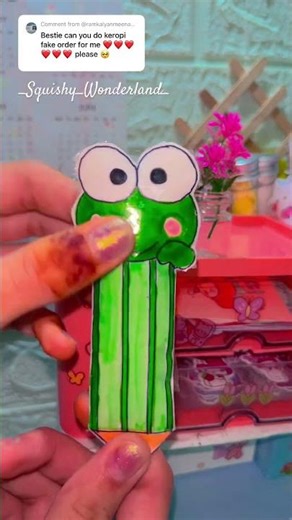 Packing Keropi squishy toys photo card and stickers fake order