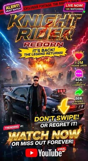 Knight Rider 2026 🔥 New Movie Trailer | KITT Attack Mode Takes Over reimagined ￼action scene￼￼￼
