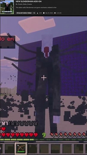#minecraft SLENDERMAN appeared in my world 👁️