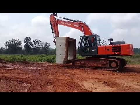 Precast box culvert installed