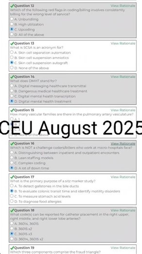 CEU August 2025. #Ceu #medicalcoding #medicalcodingcareer #cpc