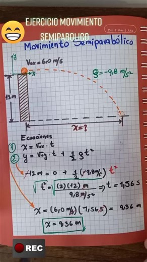 Ejercicio de Movimiento Semiparabólico: Fórmulas y Ejercicios Resueltos