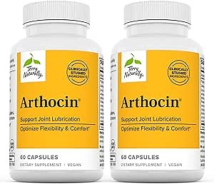 Terry Naturally Arthocin - Boswellia Serrata Capsules with Devil's Claw & Curcumin - Supplement to Support Joint & Spine Health - Herbal Supplement Aids Comfort & Absorption - 60 Capsules (Pack of 2)