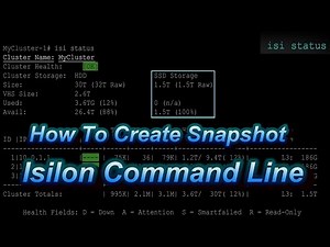 Isilon OneFs 7 Command Line Part 6 - How To Create Snapshot