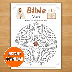 Bible Maze Game Printable Church Game Emoji Pictionary Bible Game Christian Game Night Activity for Kids and Adults - Etsy