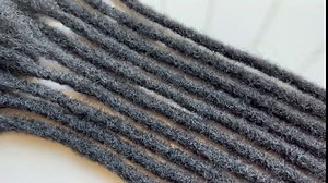 0.2cm Microlocks 30 Dreads Synthetic Dreadlocks Extensions, 8inch Handmade Loc Extensions for Black Woman and Man, Natural Black
