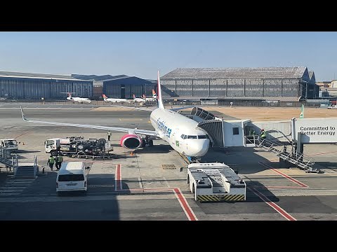 FlySafair 737-800 Johannesburg (JNB) To Cape Town (JNB) "Full Flight"