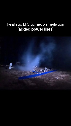 Realistic EF5 Tornado Simulation with Power Lines