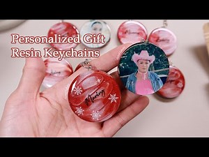 DIY Personalize Resin Keychains with Photos and Names | Handmade resin Art for Beginners