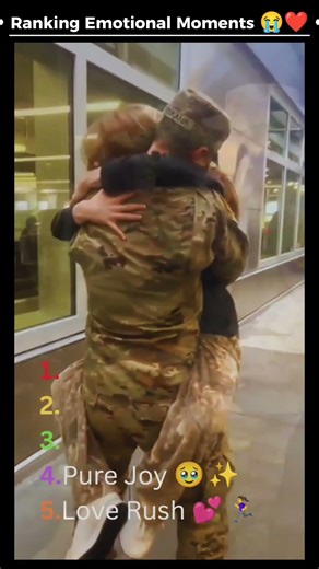 Ranking Emotional Moments 😭❤️ Soldier Homecoming –Girlfriend’s Hug Says It All #military #emotional