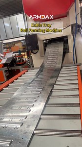 Automated roll forming line for cable tray Uncoiling feeding →leveling→servo feeding → punching system →roller forming →hydraulic automatic cutting->finished product, the whole process is completed automatically. Book a demo and see the savings for yourself! | Armdax Roll Forming Machine