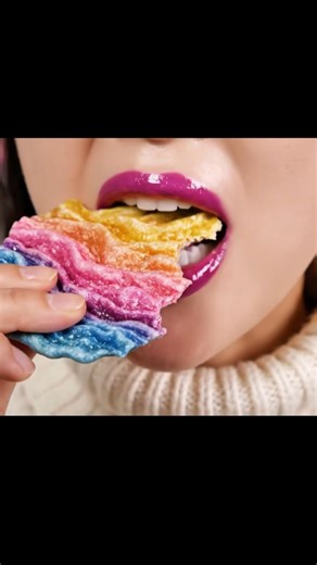 [ASMR] 바스락 파사삭! 알록달록 식용 색종이 먹방 📄✨ Edible Paper