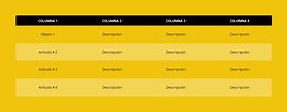 Tabla de colores - Plantilla HTML por Nicepage