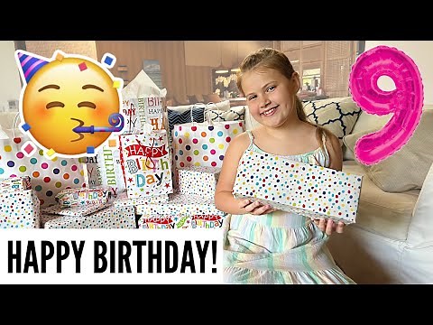 Gretchen's BIRTHDAY Morning OPENING PRESENTS!