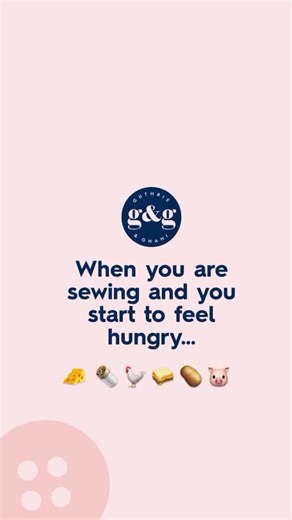Guthrie & Ghani Dressmaking Fabric Shop on Instagram: "An olden but a gooden! As I was making my latest sewing project and working through the instructions I started to notice something a bit funny....that was making me feel hungry! 🧀 Cheese Cloth Fabric 🌯 The Burrito Method 🐓 Basting Stitch 🥪 Sandwich 🥔 Crisp 🐷 Tailors Ham Let me know what sewing food references you can think of in the comments, yummy! #guthrieghani #fabricshop #fabricshopping #fabricstore #dressfabrics #dressmakingfabric