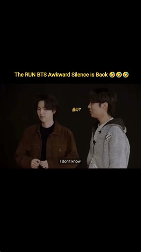 The Run BTS Awkward Silence is Back 🤣🤣