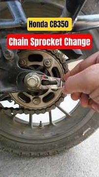 Honda CB350 Chain Sprocket Change #automobile #hondacb350 #new #shorts # #hondabikes