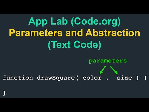 Parameters and Abstraction - Text Code - App Lab (Code.org)