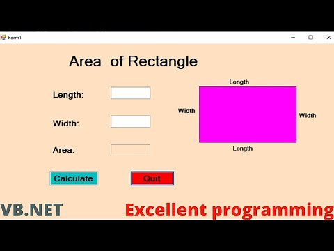 How to program Area of Rectangle in visual basic or vb.net