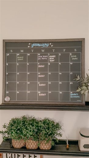 B E C C A on Instagram: "Calendar reset for January! I love when the calendar starts out empty so we can decide each time something comes up if it aligns with our goals for the year."