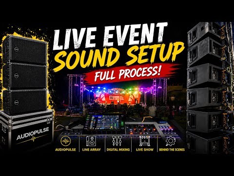 LIVE EVENT Sound Setup 🔥 Full Process | Audiopulse Line Array + Digital Mixing