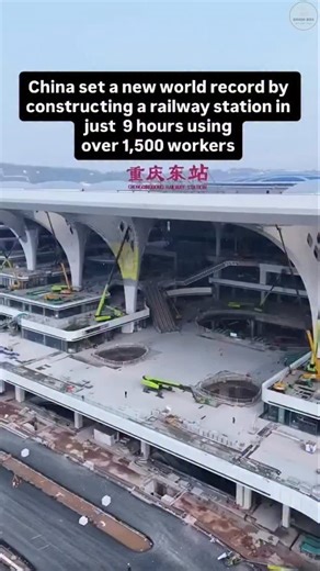 Brain box on Instagram: "CHINA Set A World Record By Constructing A Railway Station In Just 9 Hours Using Over 1,500 Workers. #viralreels #reels #technology #trending #techexplained"