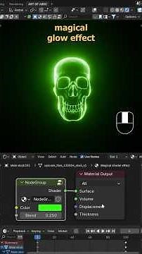 Amazing magical object Glow effect in Blender | #blender3d #artofabhishorts #shorts #glow #effects