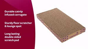 SmartyKat Super Scratcher Catnip Infused Corrugated Cardboard Cat Scratching Floor Pad