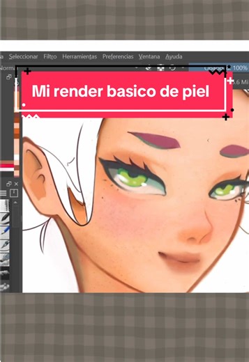 Render de piel básico tutorial. Esto es lo que YO hago ok? YOOOO si no te gusta eres libre de ver hacer lo q quieras jaja #ibispaintx #arttutorial #dijitalart #krita #rendering